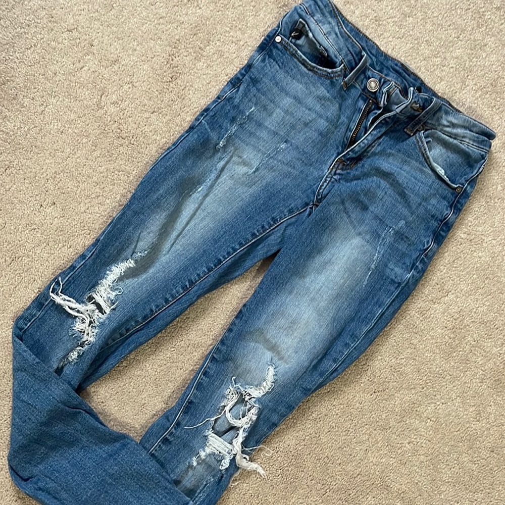 Kancan distressed skinny jeans